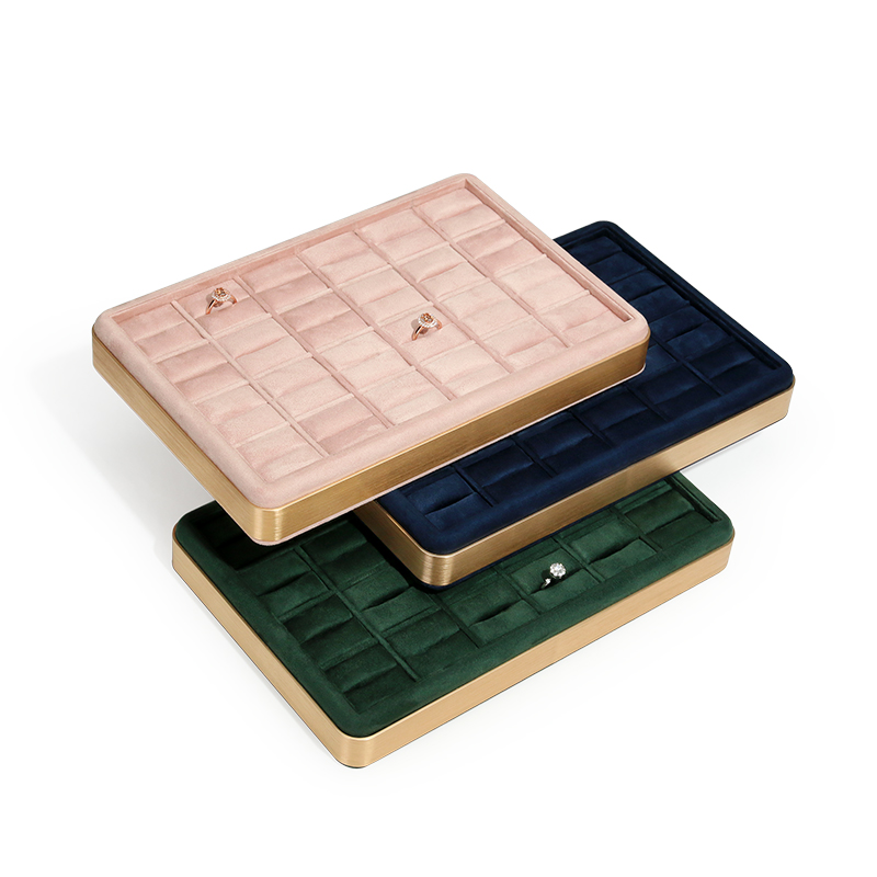 Metal Frame Velvet Finger Ring - Velvet Jewelry Box ulasan dan harga