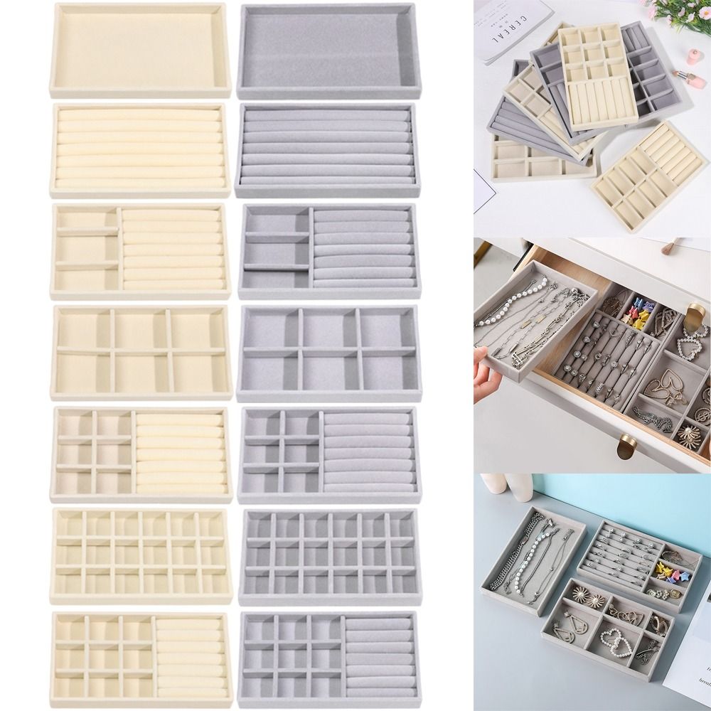 Organizer Box Stackable Velvet - Velvet Jewelry Box ulasan dan harga