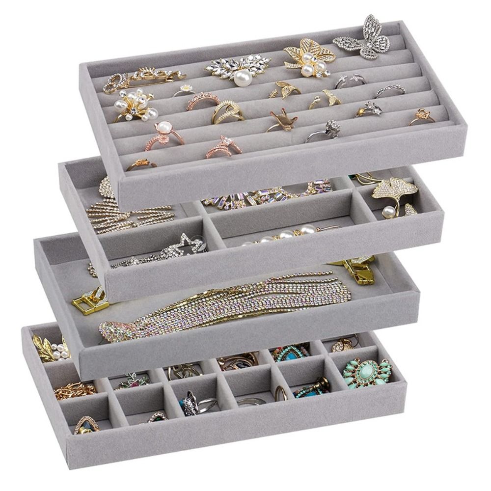 Organizer Box Stackable Velvet - Velvet Jewelry Box ulasan dan harga